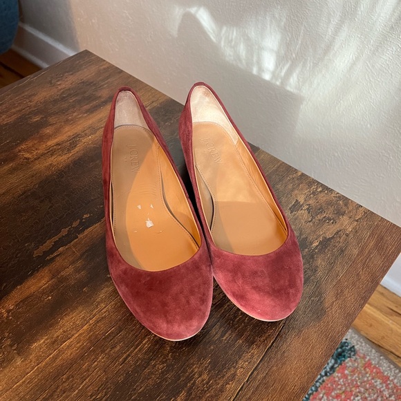 KITTEN HEEL J CREW SUEDE HEELS - Picture 2 of 4